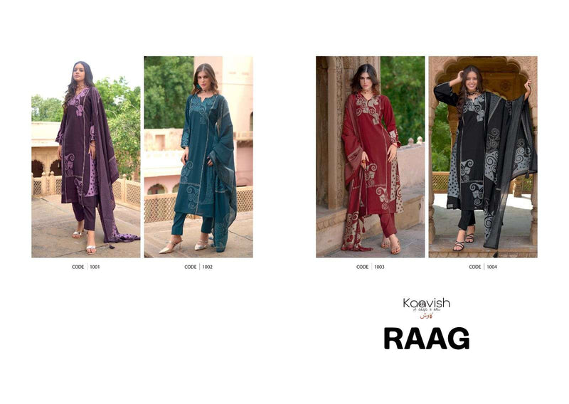 Kaavish Raag Viscose Musline Digital Print Fancy Hand Work Designer Salwar Suit