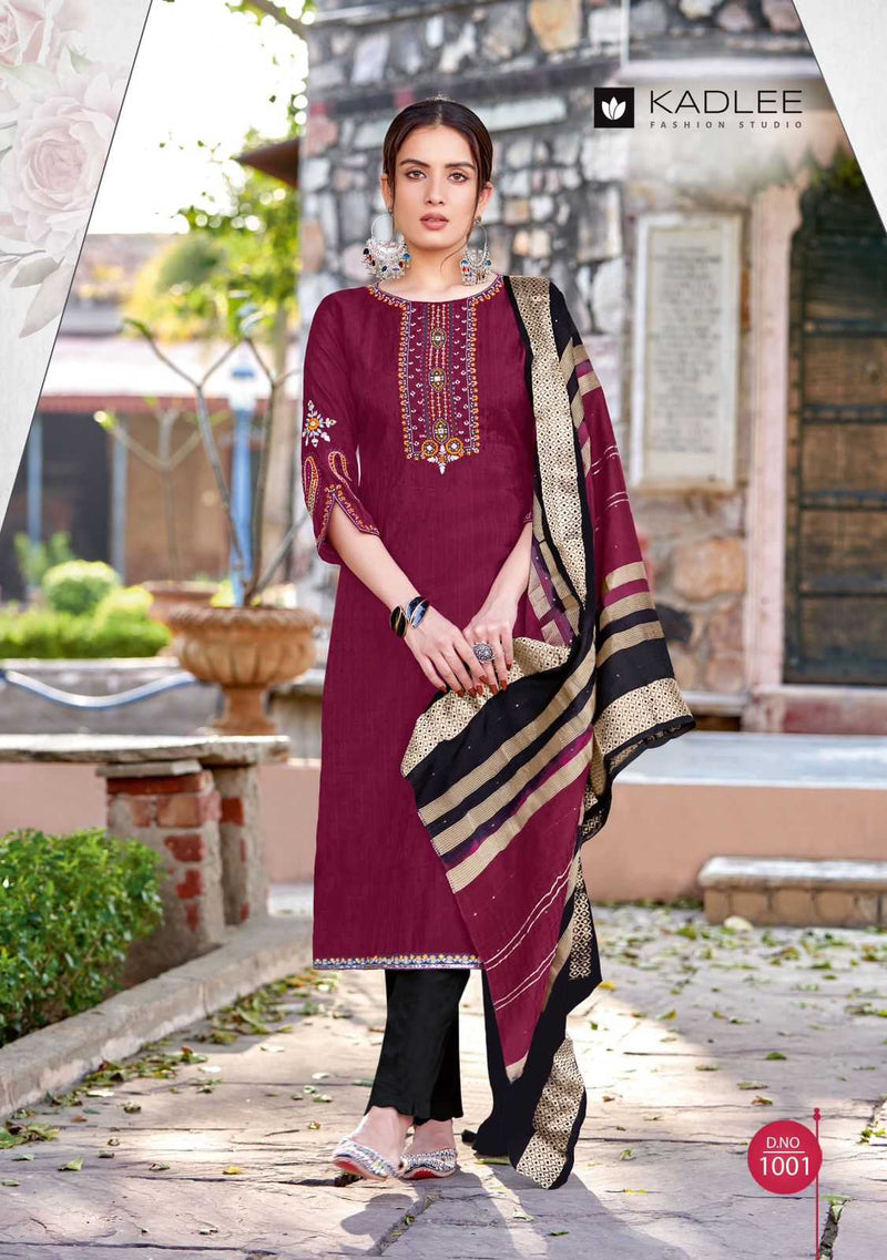 Kadlee Kalindi Viscose Casual Wear Readymade Kurti Pant & Dupatta Set