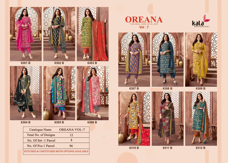 Kala Fashion Oreana Vol 7 Cotton Fancy Salwar Kameez