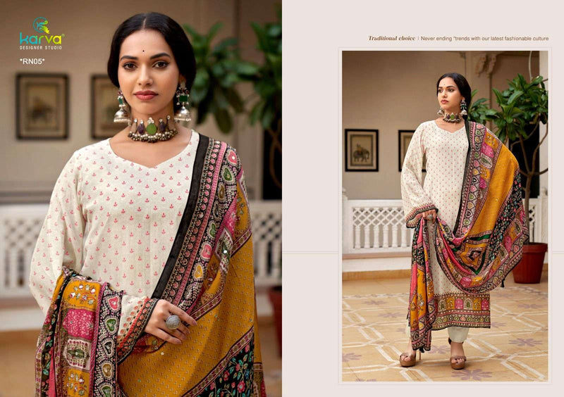 Karva Designer Ranchi Viscose Muslin Digital Print Party Wear Suit