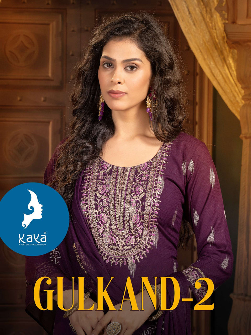 Kaya Gulkand Vol 3 Rayon Fancy Casual Wear Kurti Pant Dupatta Set