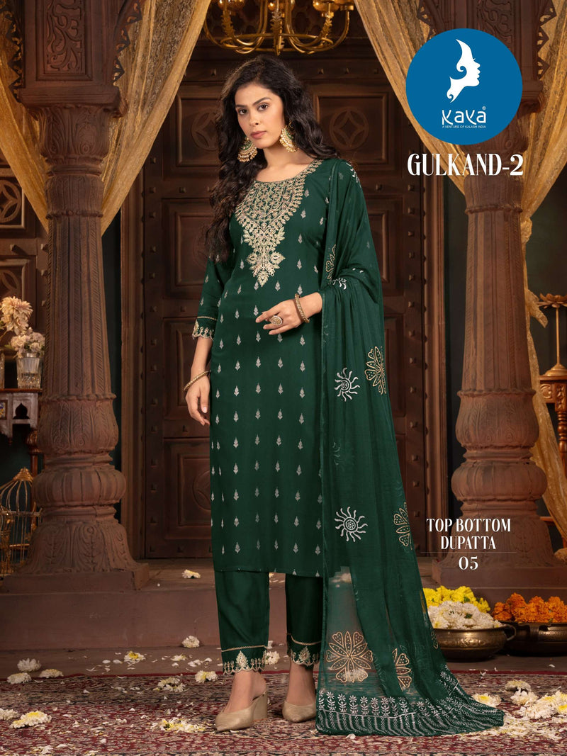 Kaya Gulkand Vol 3 Rayon Fancy Casual Wear Kurti Pant Dupatta Set