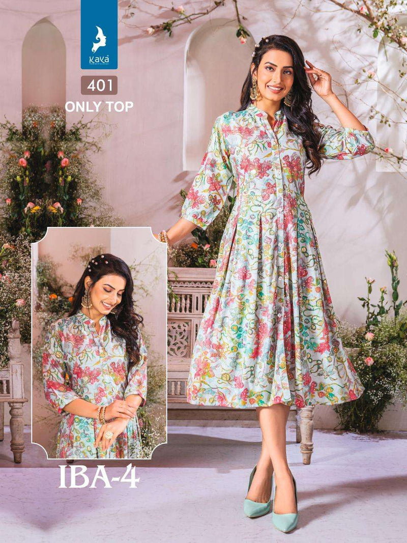 Kaya Iba Vol 4 Rayon Daily Wear Fancy Kurti Set