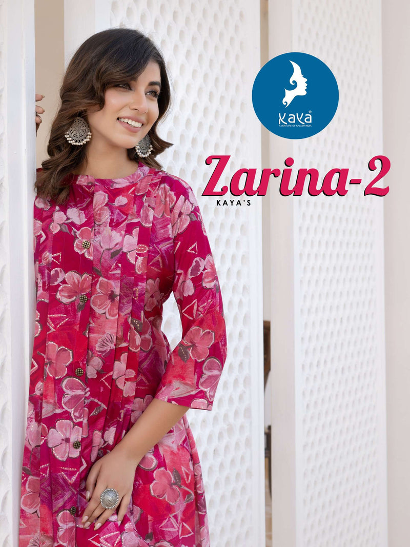 Kaya Zarina Vol 2 Chanderi  Foil Print Casualwear Anarkali Gown