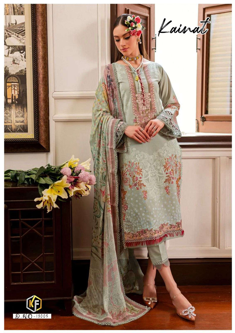 Keval Fab Kainat Vol 13 Ready Made Collection Lawn Cotton Print Kurti Pant Dupatta Set