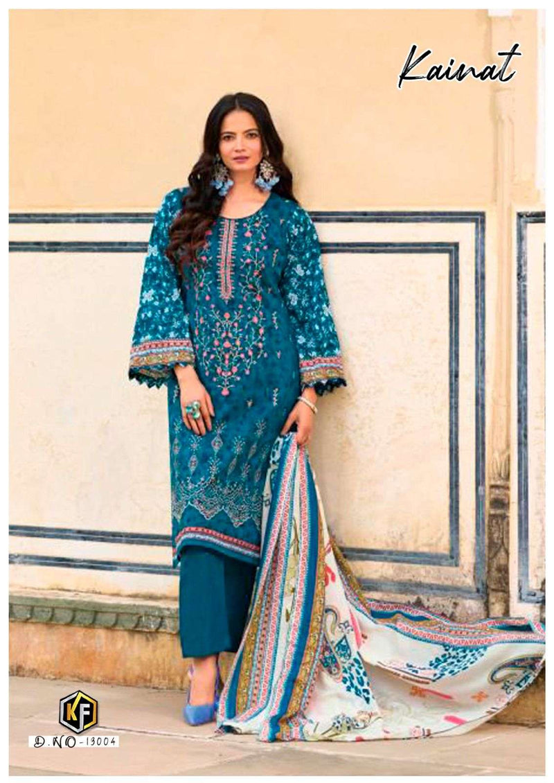 Keval Fab Kainat Vol 13 Ready Made Collection Lawn Cotton Print Kurti Pant Dupatta Set