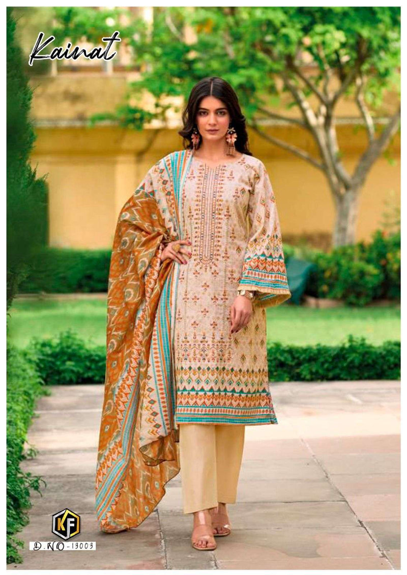 Keval Fab Kainat Vol 13 Ready Made Collection Lawn Cotton Print Kurti Pant Dupatta Set