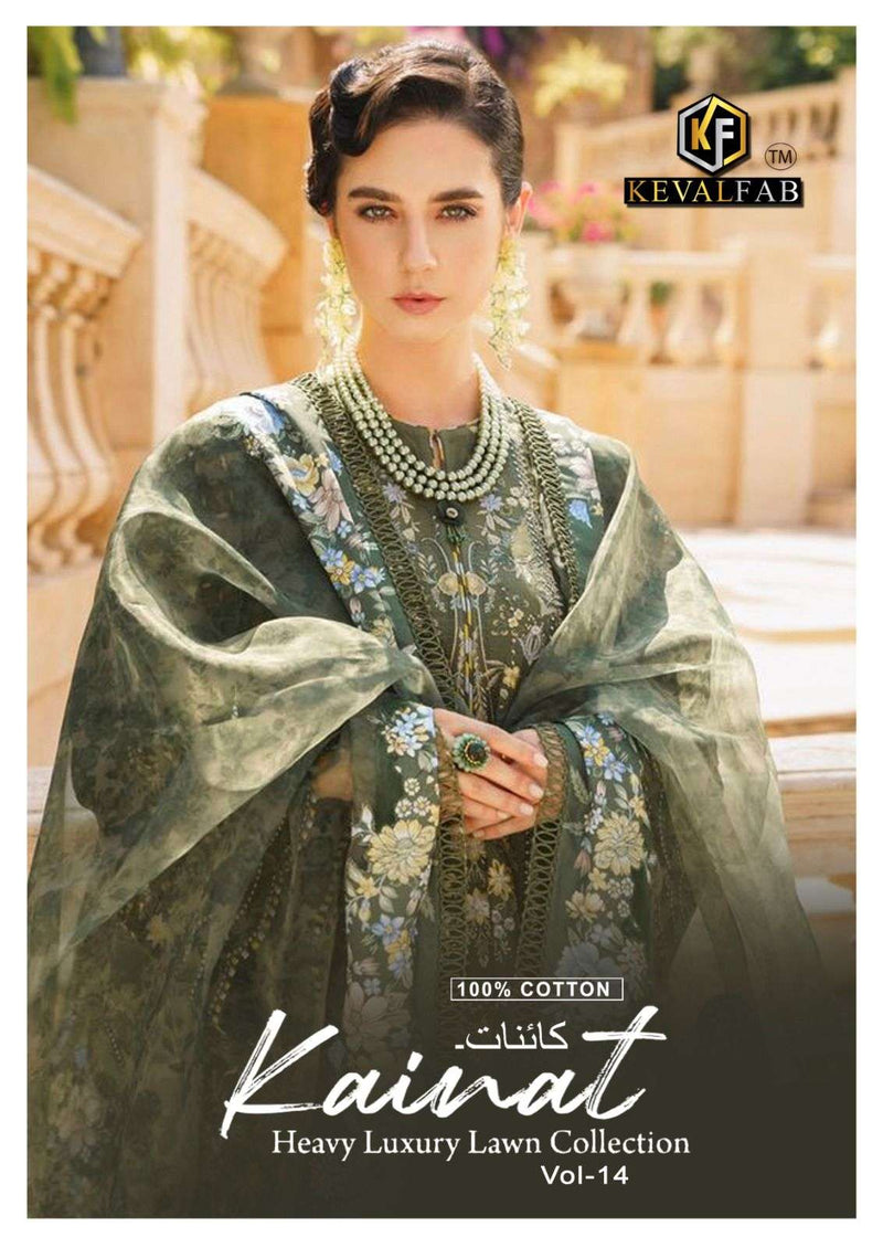 Keval Fab Kainat Vol 14 Lawn Cotton Print Daily Wear Salwar Kameez