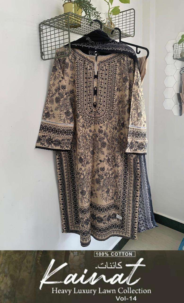 Keval Fab Kainat Vol 14 Ready Made Collection Lawn Cotton Karachi Style Pret Kurti Set