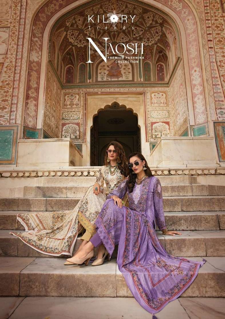 Kilory Trendz Naqsh Viscose Pashmina Digital Print Fancy Embroidery Salwar Suit