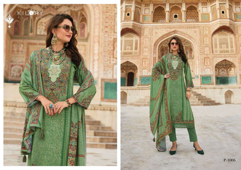 Kilory Trendz Naqsh Viscose Pashmina Digital Print Fancy Embroidery Salwar Suit