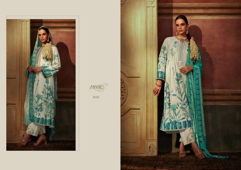 Kimora  Zulfa Muslin With Digital Print Embroidery On Neckline And Sleeves Partywear suit