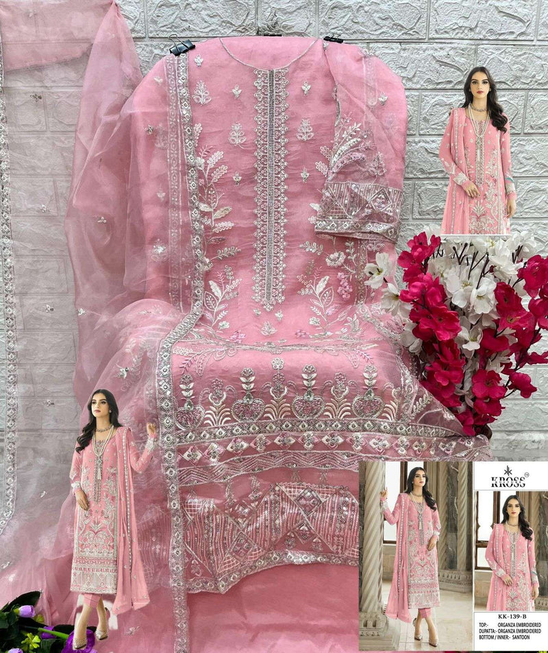 Kross Kulture Kk 139 Organza Party Wear Salwar Suit