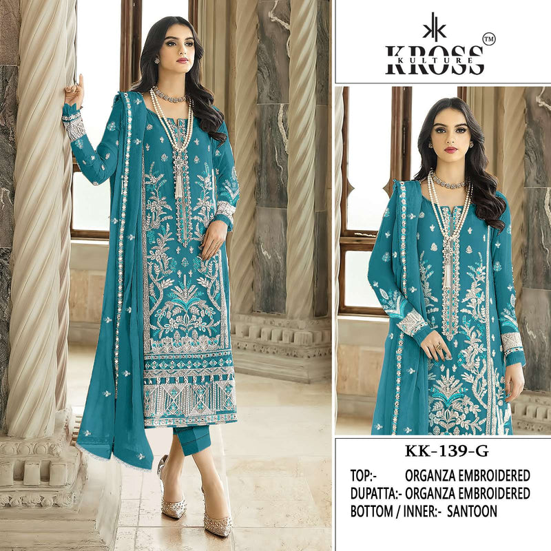 Kross Kulture Kk 139 Organza Party Wear Salwar Suit