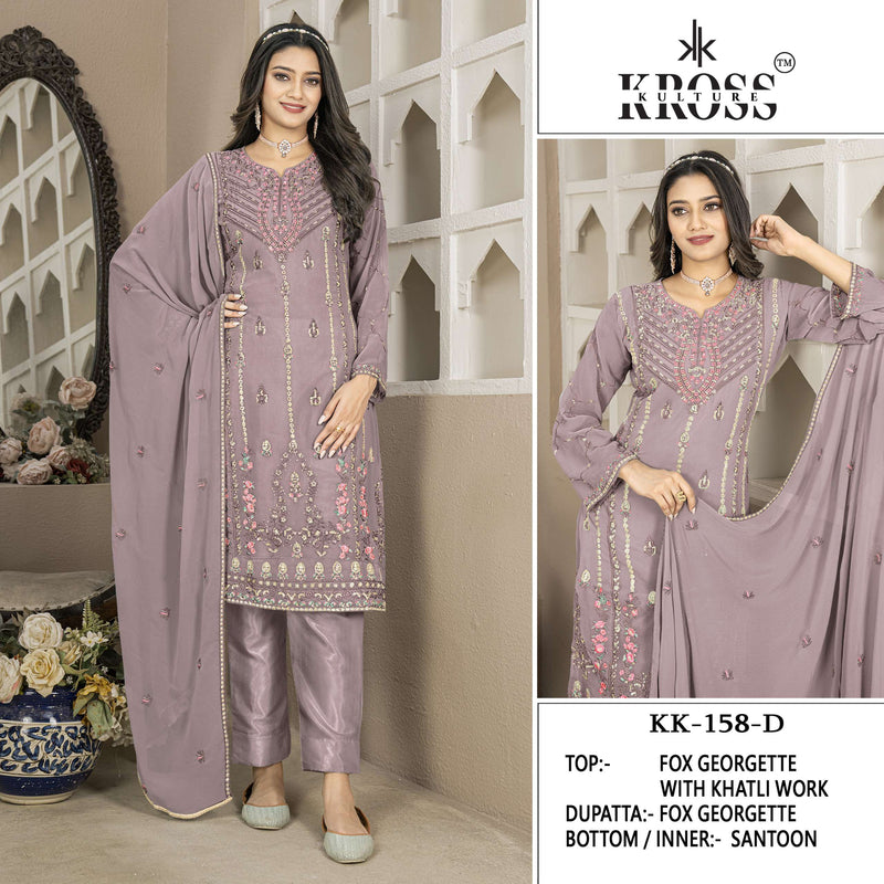 Kross Kulture Kk 158 Georgette Embroidery Designer Salwar Suit