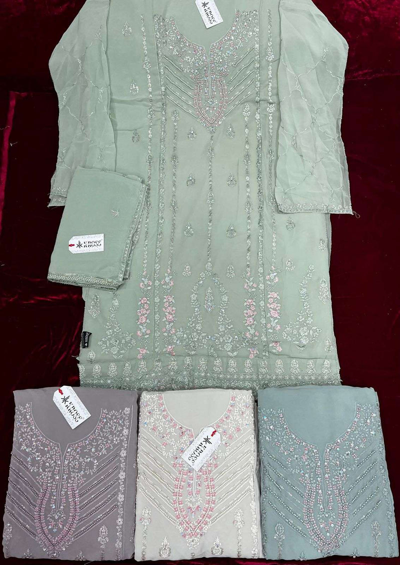 Kross Kulture Kk 158 Georgette Embroidery Designer Salwar Suit