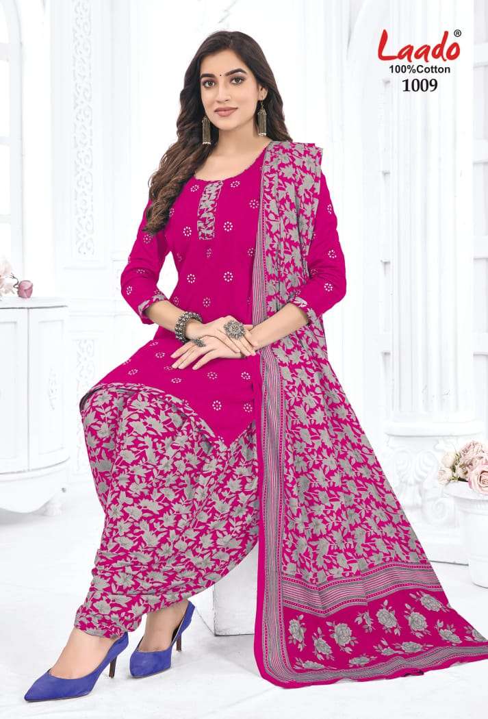 Laado Nadiya Patiyala Vol 4 Cotton Daily Wear Salwar Suit