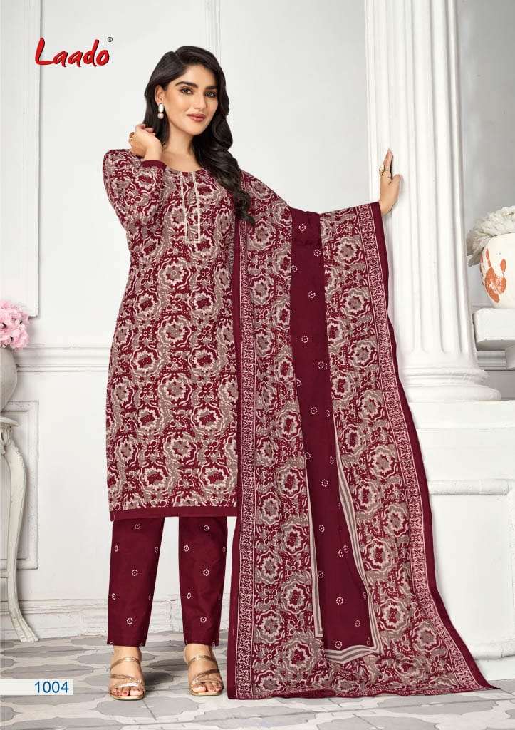 Laado Nargis Vol 1 Cotton Daily Wear Kurti Pant Dupatta Set