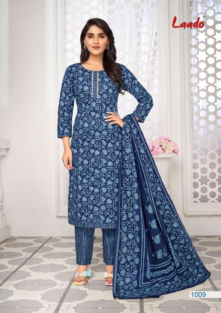 Laado Nargis Vol 1 Cotton Daily Wear Kurti Pant Dupatta Set