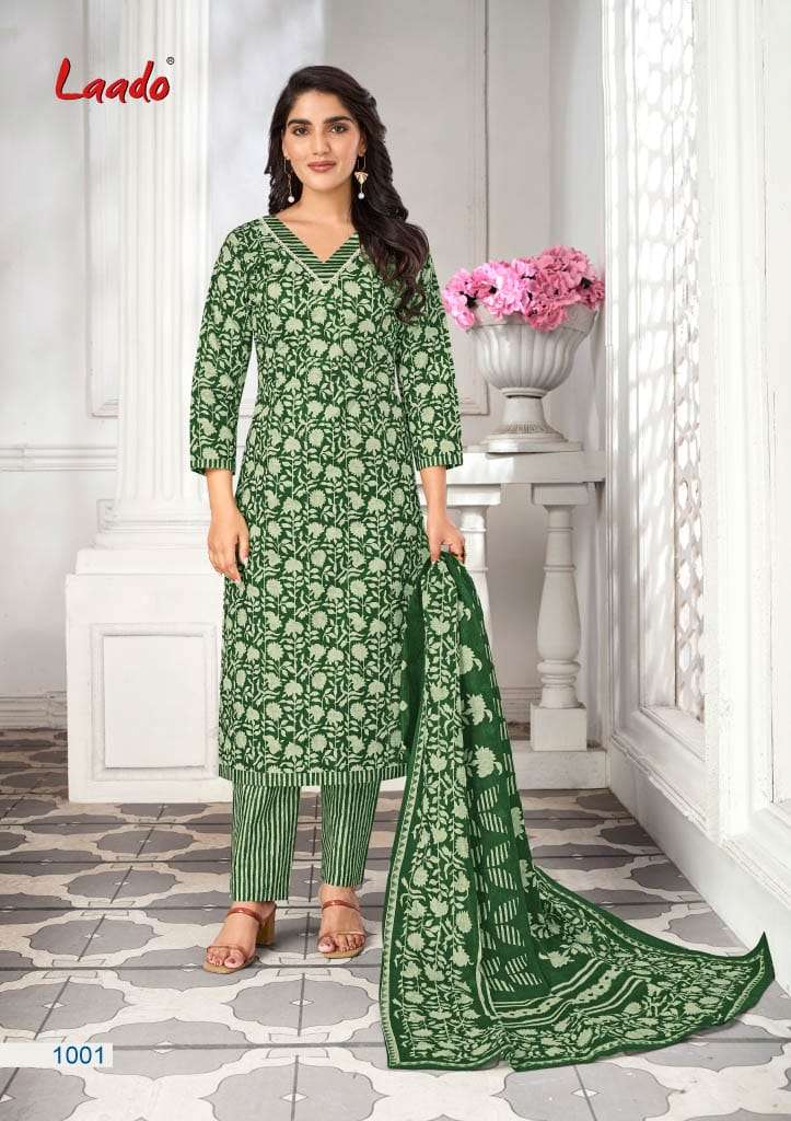 Laado Nargis Vol 1 Cotton Daily Wear Kurti Pant Dupatta Set