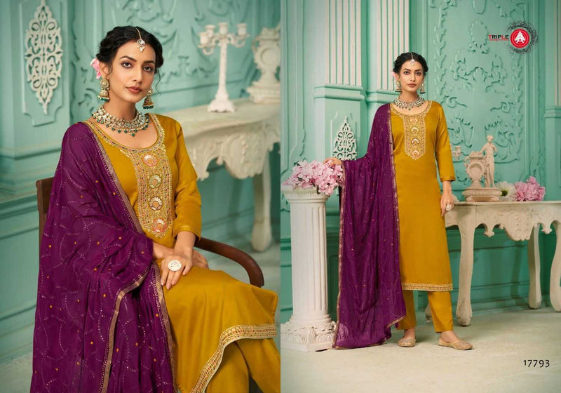 Triple A Laila Cotton Hand Work Designer Party Wear Salwar Kameez