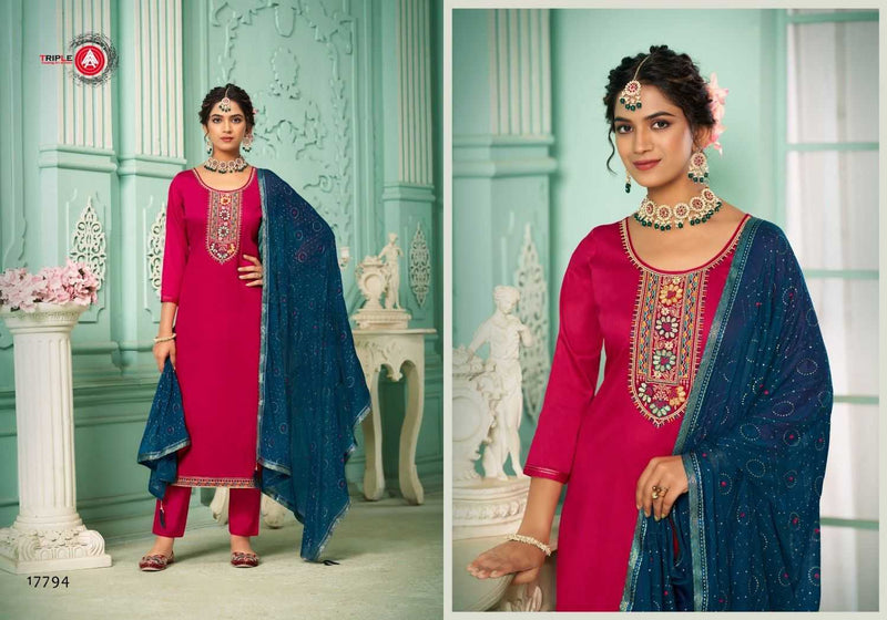 Triple A Laila Cotton Hand Work Designer Party Wear Salwar Kameez