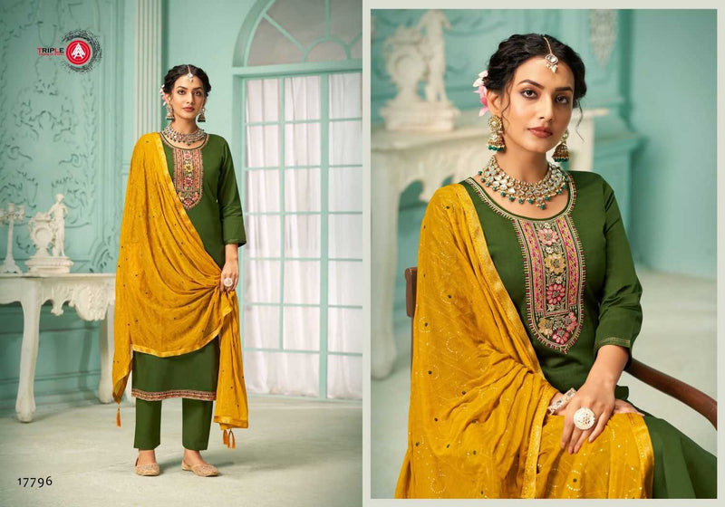 Triple A Laila Cotton Hand Work Designer Party Wear Salwar Kameez