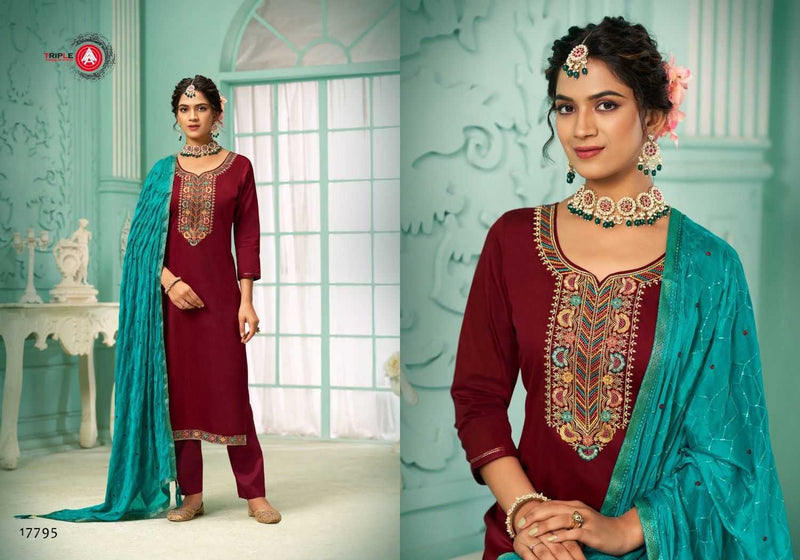 Triple A Laila Cotton Hand Work Designer Party Wear Salwar Kameez