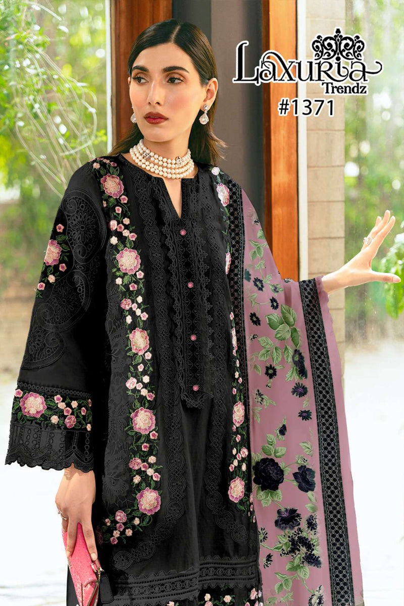 Laxuria Trendz Z D No 1371 Georgette Designer Stylish Heavy Embrodeiry With Hand Work Designer Suit