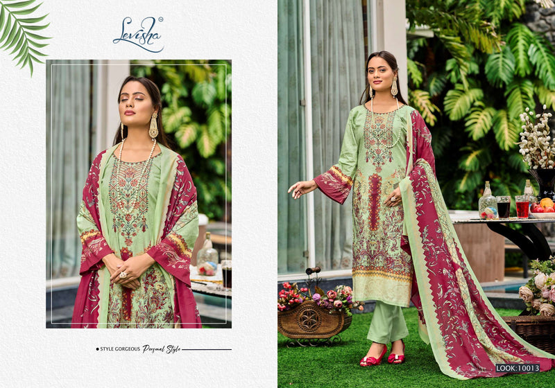 Levisha Naira Nx Vol 10 Cambric Cotton Pakistani Style Print Salwar Suit