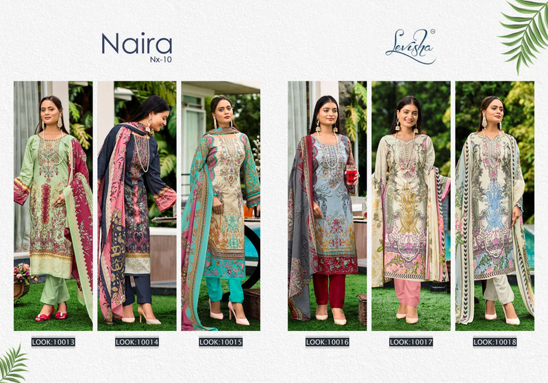 Levisha Naira Nx Vol 10 Cambric Cotton Pakistani Style Print Salwar Suit