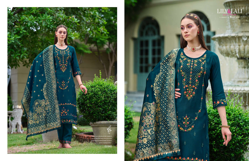 Lily And Lali Hasmeena Vol 4 Viscose Handwork Embroidery Festiv Wear Suit Collection