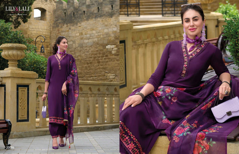 Lily And Lali Afghani Vol 4 Silk Handwork And Embroidery Kurti With Afghani Style Bottom Duppatta Party Wear Set