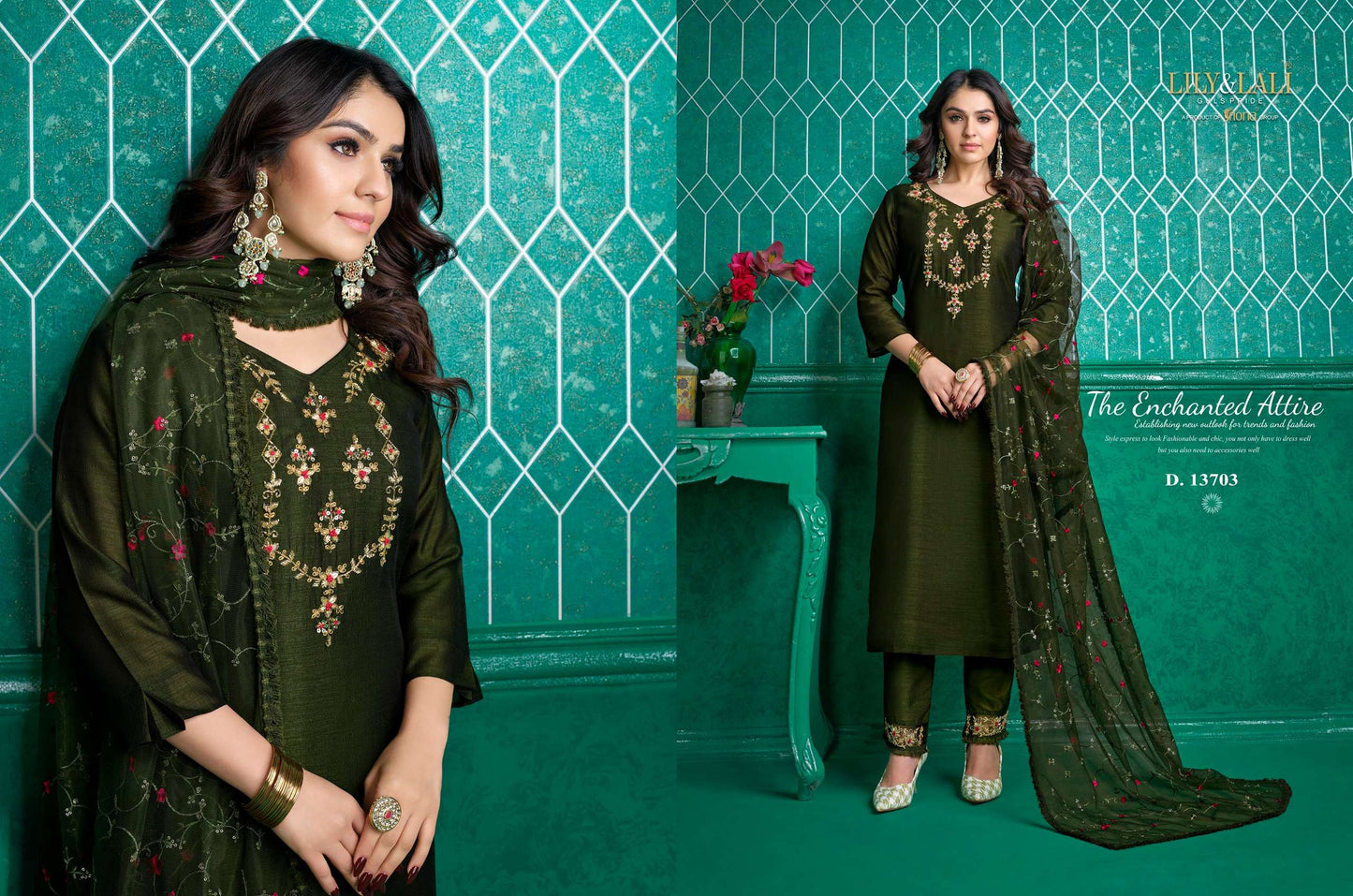 Lali And Lali Maria 9 Vol 3 Silk Embroidery Work Fancy Salwar Kameez Collection