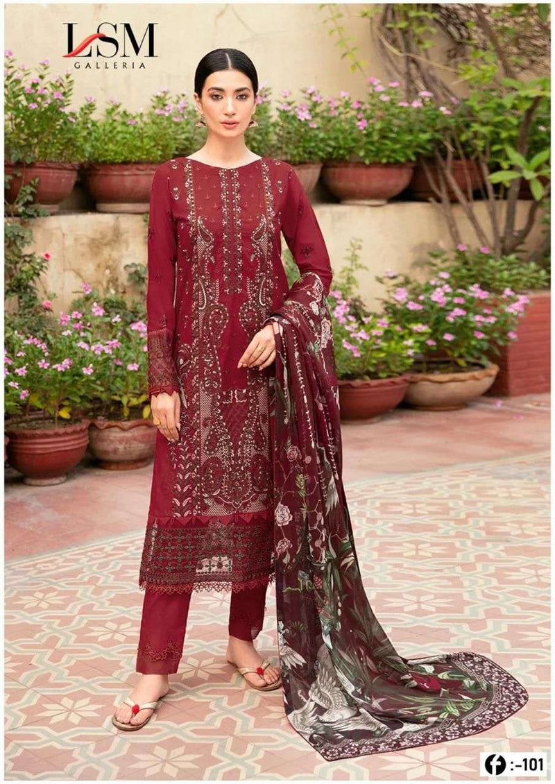 Lsm Galleria Firdous Queen Lawn Vol 10 Lawn Cotton Daily Wear Salwar Suit