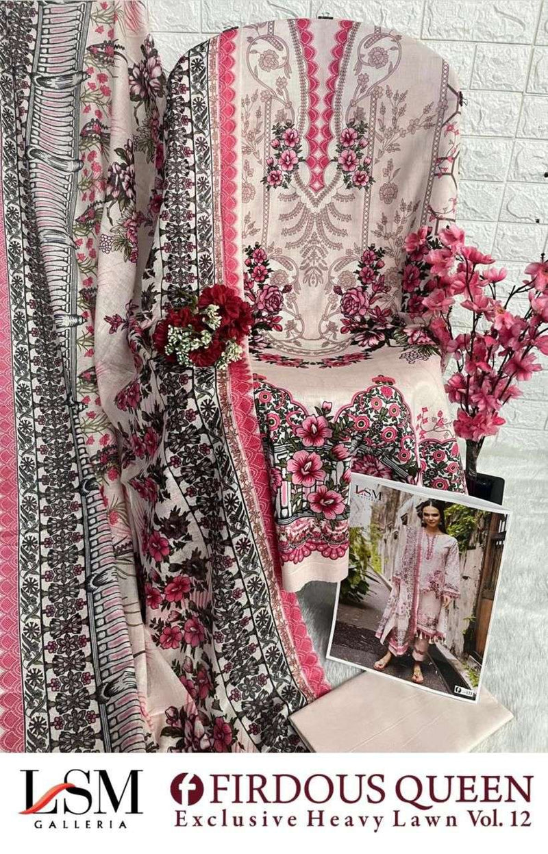 Lsm Galleria Firdous Queen Lawn Vol 12 Cotton Fancy Party Wear Suit