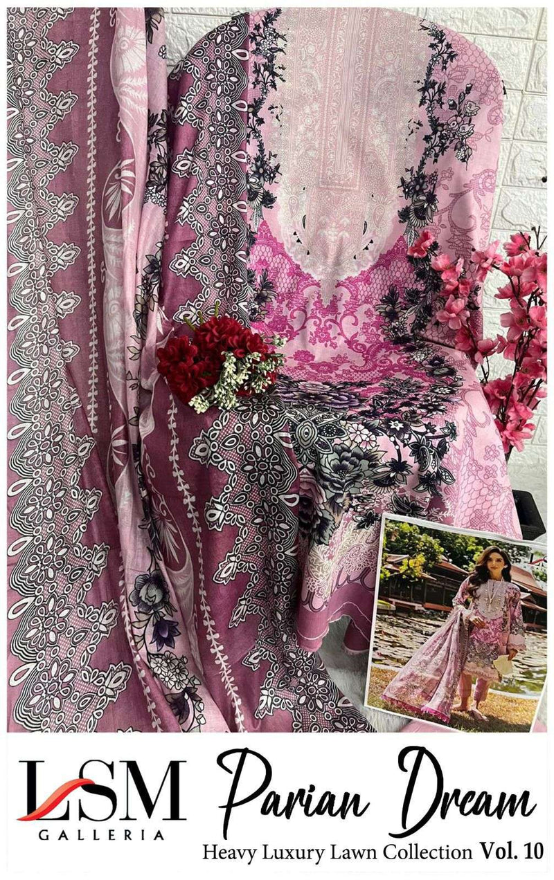 Lsm Galleria Parian Dream Vol 10 Lawn Cotton Fancy Salwar Suit