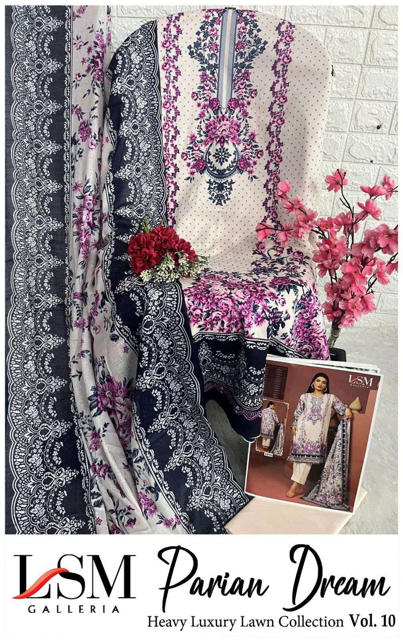 Lsm Galleria Parian Dream Vol 10 Lawn Cotton Fancy Salwar Suit