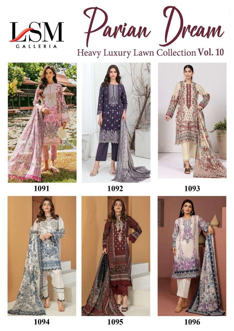 Lsm Galleria Parian Dream Vol 10 Lawn Cotton Fancy Salwar Suit