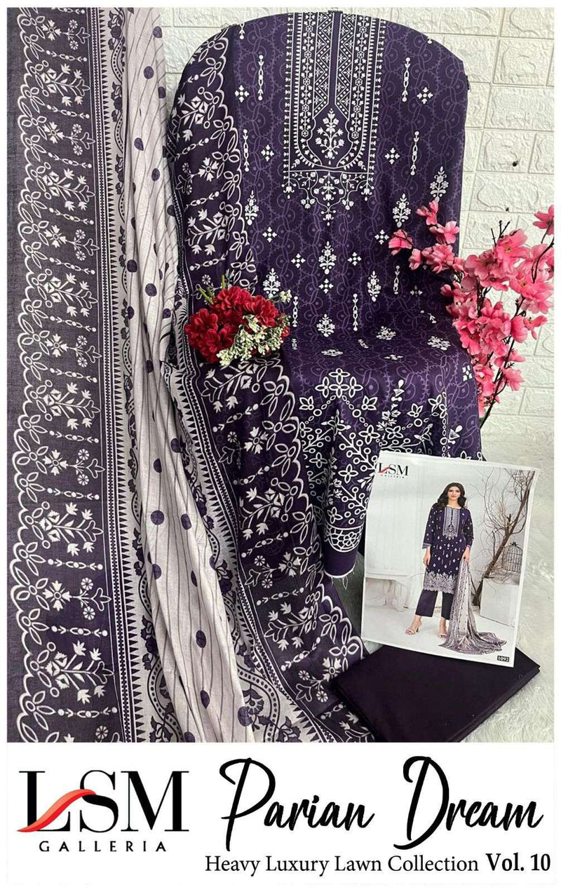 Lsm Galleria Parian Dream Vol 10 Lawn Cotton Fancy Salwar Suit