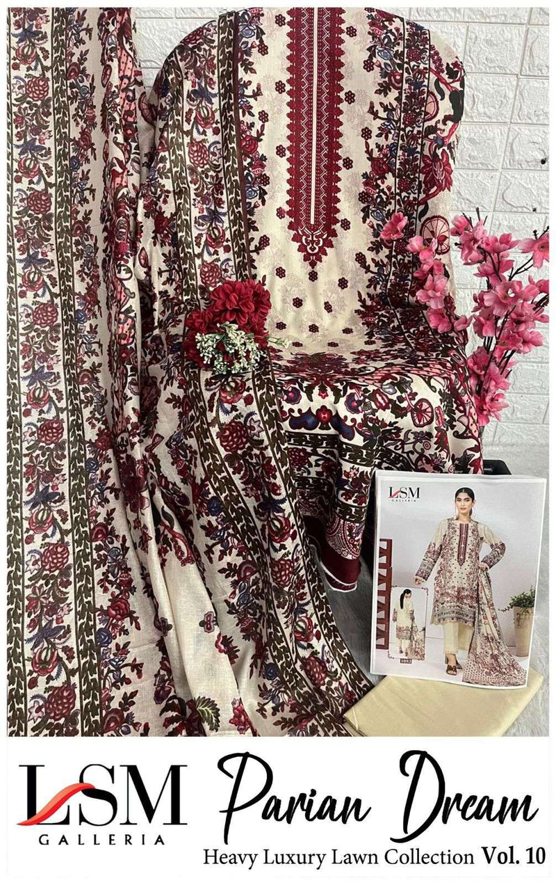 Lsm Galleria Parian Dream Vol 10 Lawn Cotton Fancy Salwar Suit