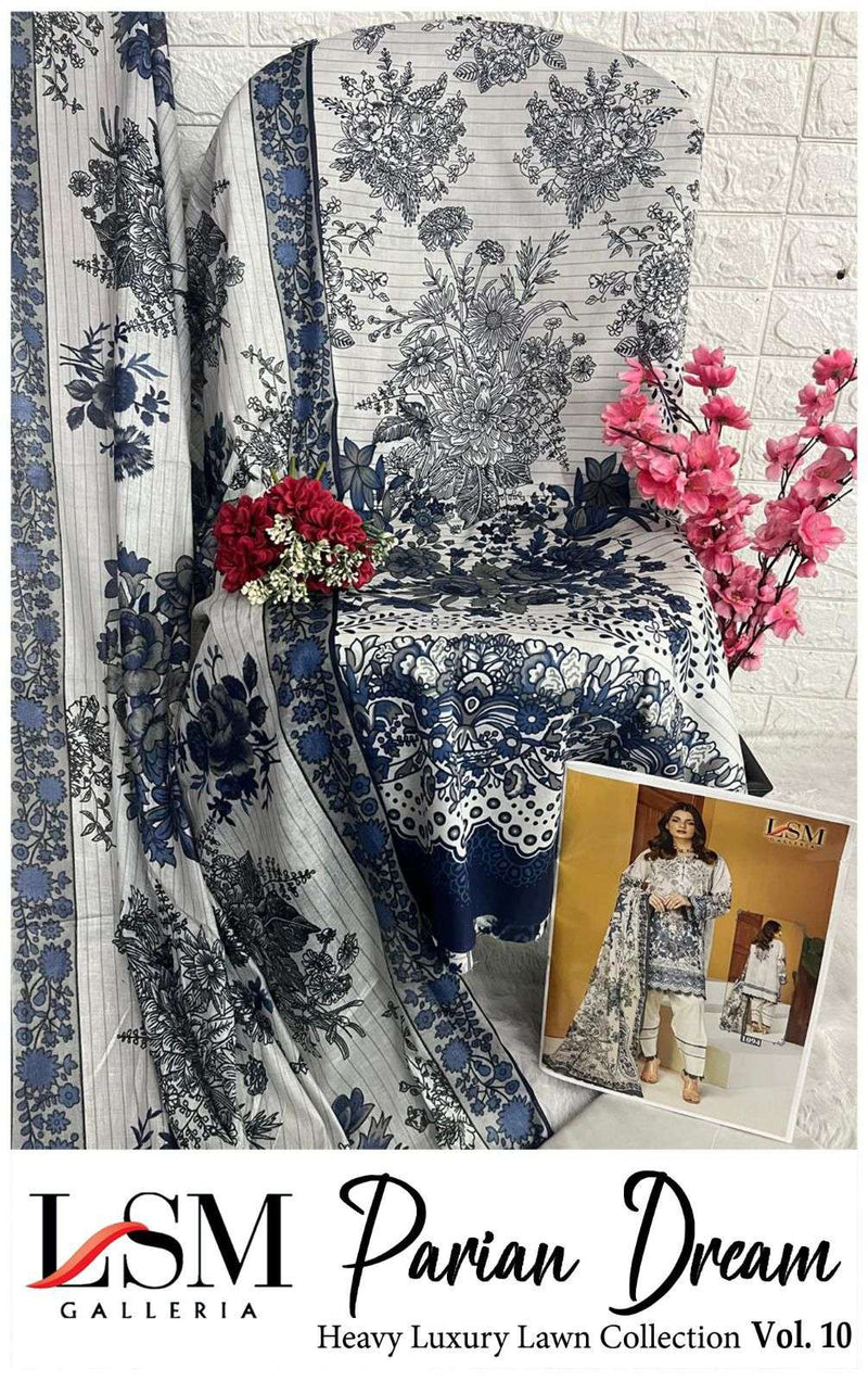 Lsm Galleria Parian Dream Vol 10 Lawn Cotton Fancy Salwar Suit