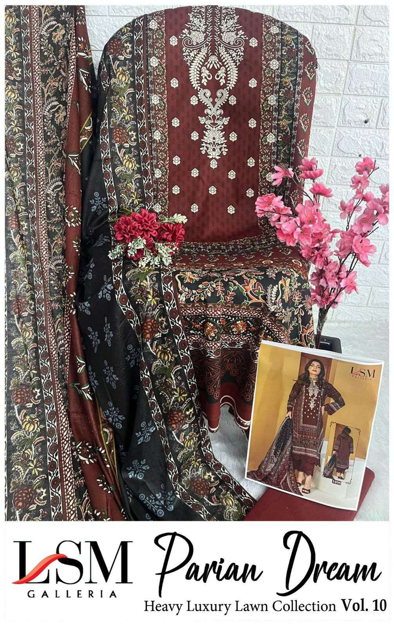 Lsm Galleria Parian Dream Vol 10 Lawn Cotton Fancy Salwar Suit