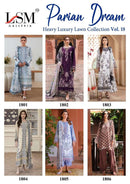 Lsm Parian Dream Vol 18 Pure Heavy Lawn Printed Readymade Suit