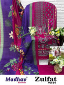 Zulfat Vol 01 Pure Cotton Dress Material | Madhav Fashion New Launch