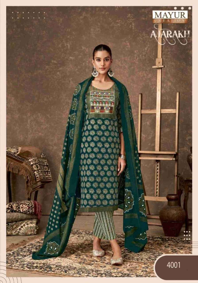 Mayur Creation Ajarakh Vol 4 Cotton Daily Wear Suit