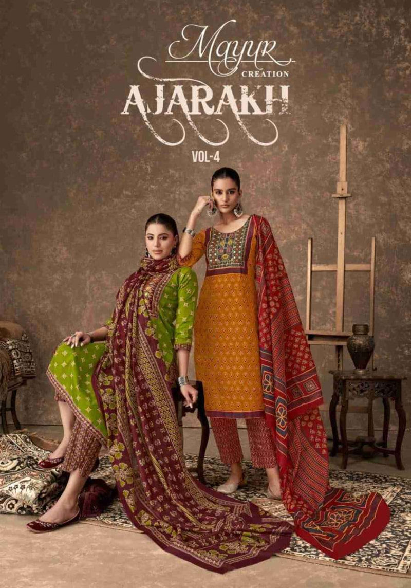 Mayur Creation Ajarakh Vol 4 Cotton Daily Wear Suit