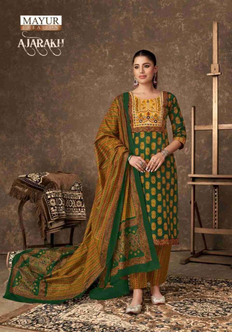 Mayur Creation Ajarakh Vol 4 Cotton Daily Wear Suit