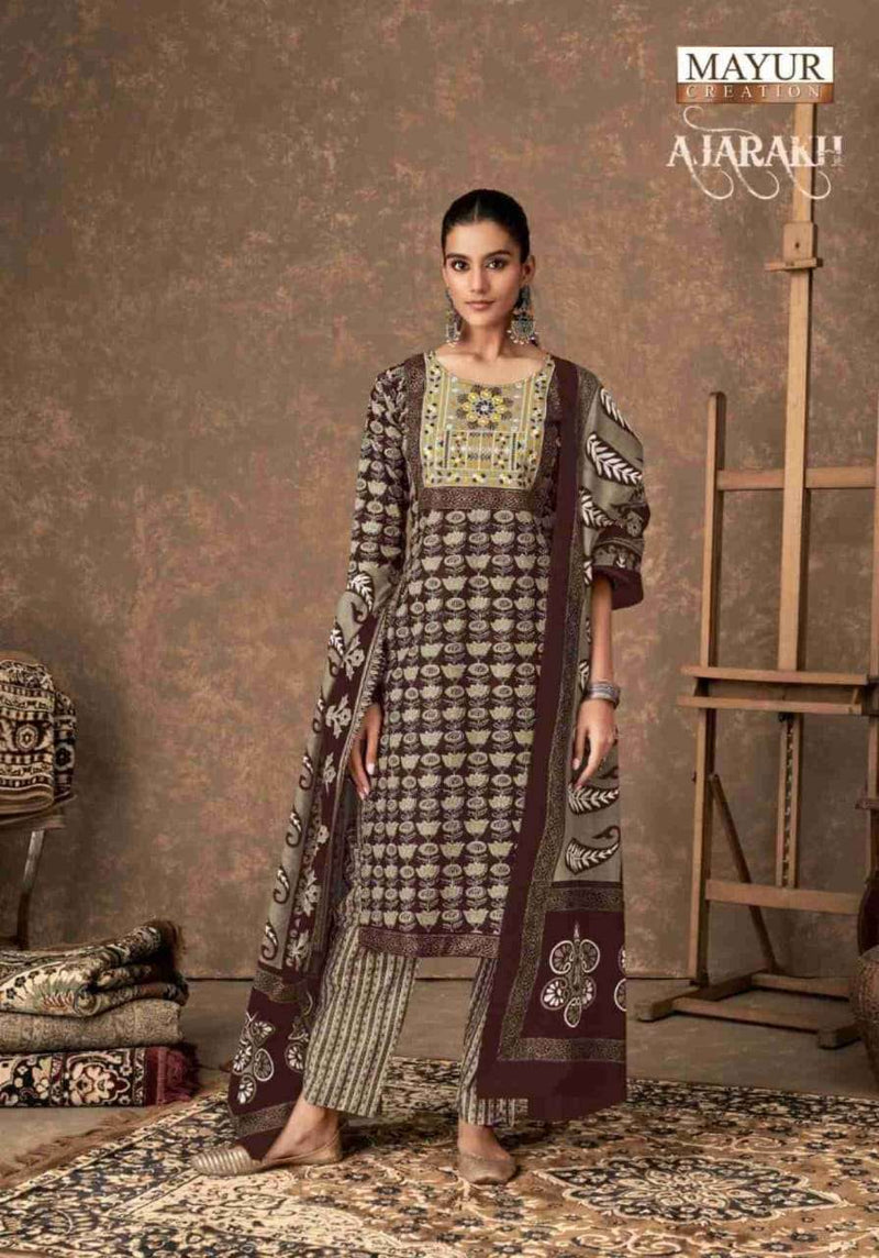 Mayur Creation Ajarakh Vol 4 Cotton Daily Wear Suit