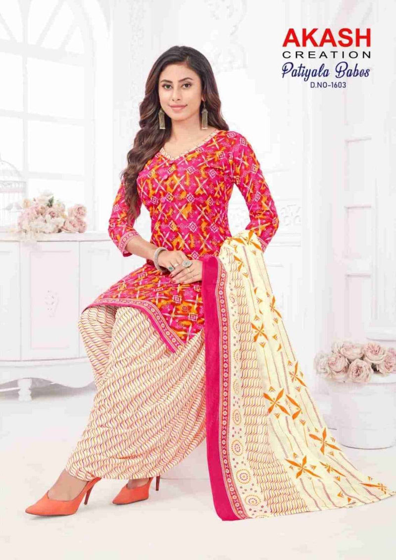 Akash Creation Patiyala Babes Vol 16 Cotton Daily Wear Salwar Suit